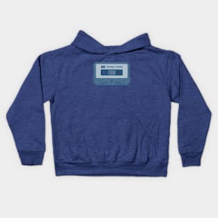 Analog Music (Blue Cassette Tape) Kids Hoodie